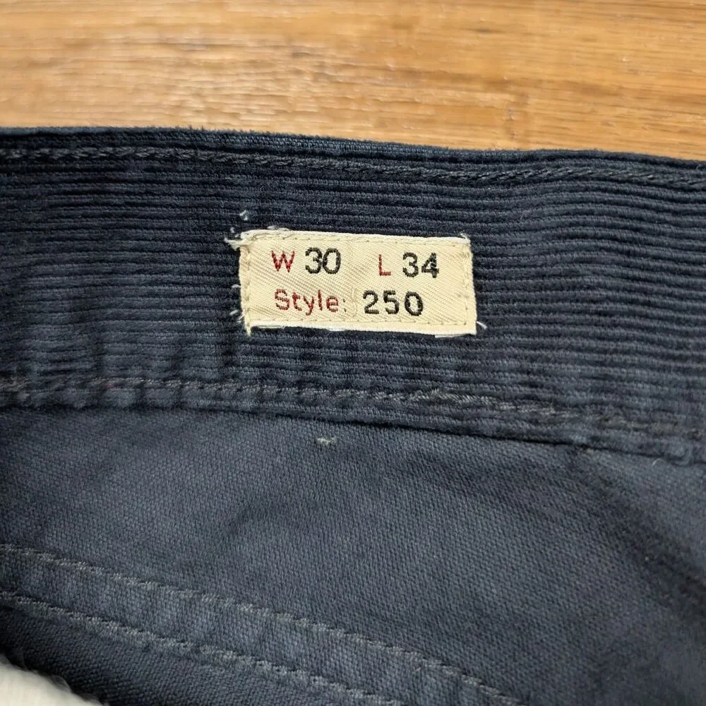 J Crew 250 Skinny Fit Corduroy Pants Mens 30x34(32) Blue Casual Preppy Pockets